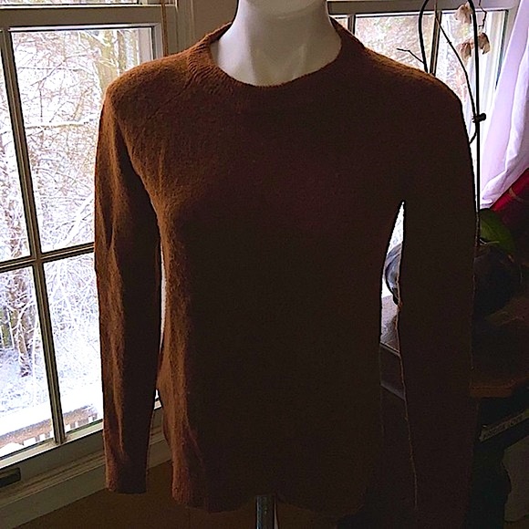 SP LOFT SIENNA BROWN LONG SLEEVE SWEATER WITH BACK CUTOUT EUC - Picture 3 of 9